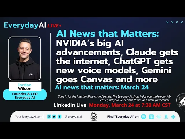 NVIDIA’s big AI advancements, Claude gets the internet and more AI news