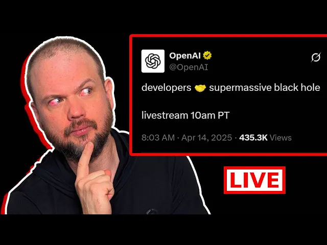 [OpenAI Livestream] developers 🤝 supermassive black hole