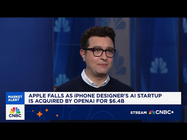 Apple shares fall as iPhone designer’s AI startup is acquired by OpenAi for $6.4 billion
