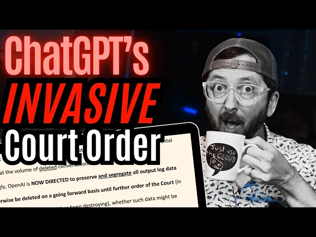 ChatGPT Ai Court Order SAVES Your PRIVATE Chats! Ai News Today