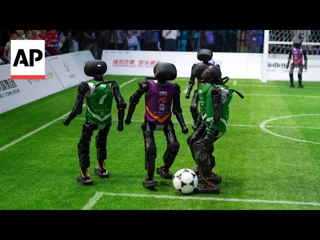 China hosts its first fully autonomous AI robot soccer match