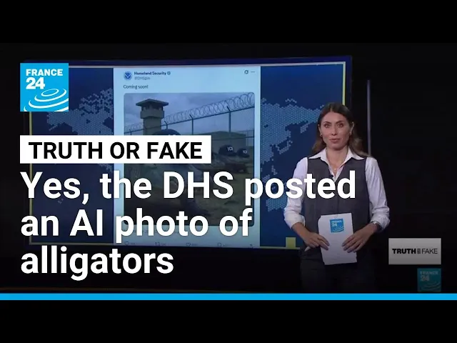 ‘Alligator Alcatraz’: Yes, US Homeland Security posted AI photo of alligators with ICE hats