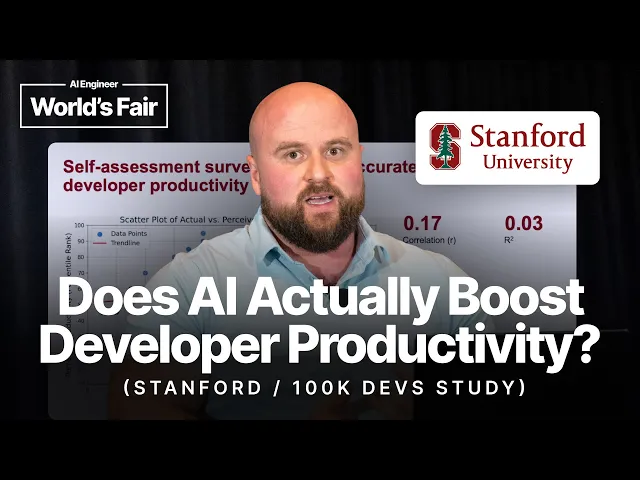 Does AI Actually Boost Developer Productivity? (100k Devs Study) – Yegor Denisov-Blanch, Stanford
