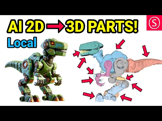 PartCrafter LOCAL Install! – AI 2D to 3D Parts
