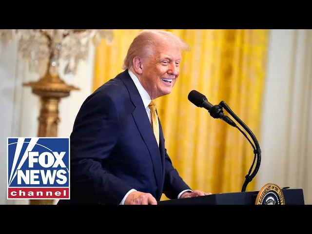 President Trump delivers remarks and signs executive orders at an AI summit