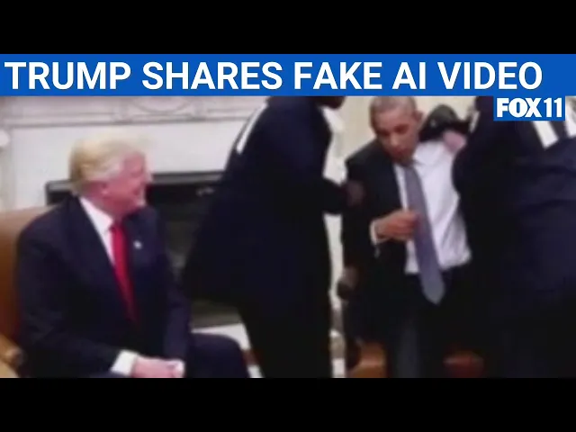 Trump shares fake AI video Obama arrest